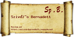 Szivós Bernadett névjegykártya
